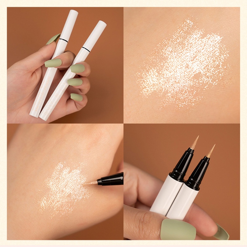 Bút Kẻ Mắt Kiêm Phấn Mắt Dạng Lỏng Siêu Mịn Không Thấm Nước brroa