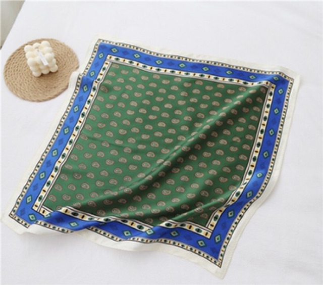 Khăn turban lụa mini size 53x53cm