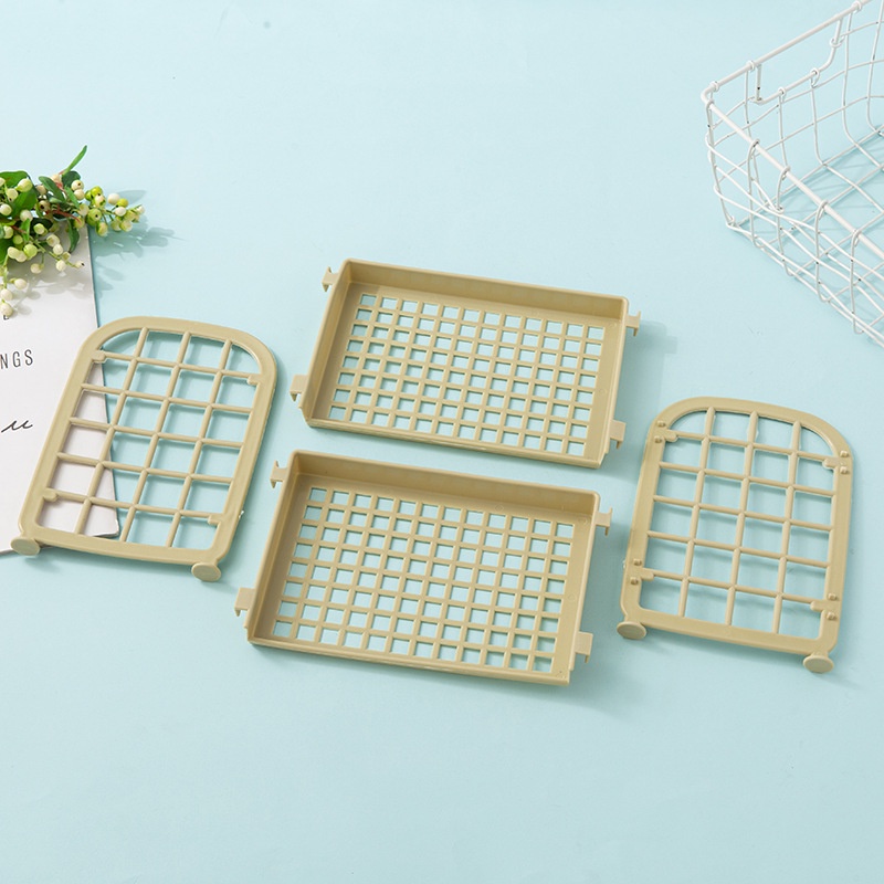 Kệ 2 Tầng Để Bàn Kiểu Caro Lắp Ghép 4 Chi Tiết MẪU MỚI