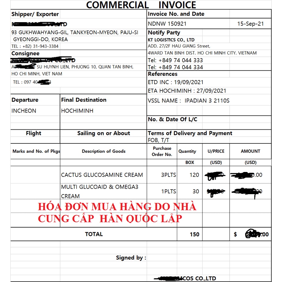 Dầu Lạnh Xoa Bóp Hàn Quốc Glucosamine