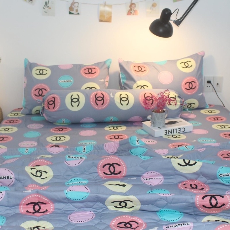 Drap Thắng lợi cao cấp cotton 100% ( chuẩn logo) mẫu CHANEL HỒNG | BigBuy360 - bigbuy360.vn