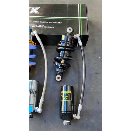 Phuộc XMX về thêm gắn cho dòng xe Exciter150 3 màu vàng đen xanh Bình dầu tăng chỉnh thật