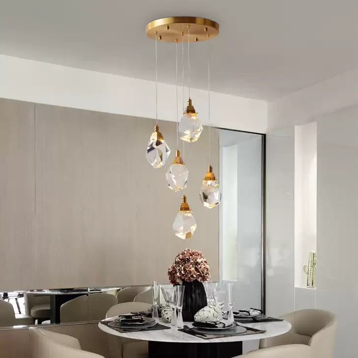 Đèn thả phale giọt nước cho phòng khách, thông tầng, lối cầu thang HTK 027; đèn thả trang trí cao cấp