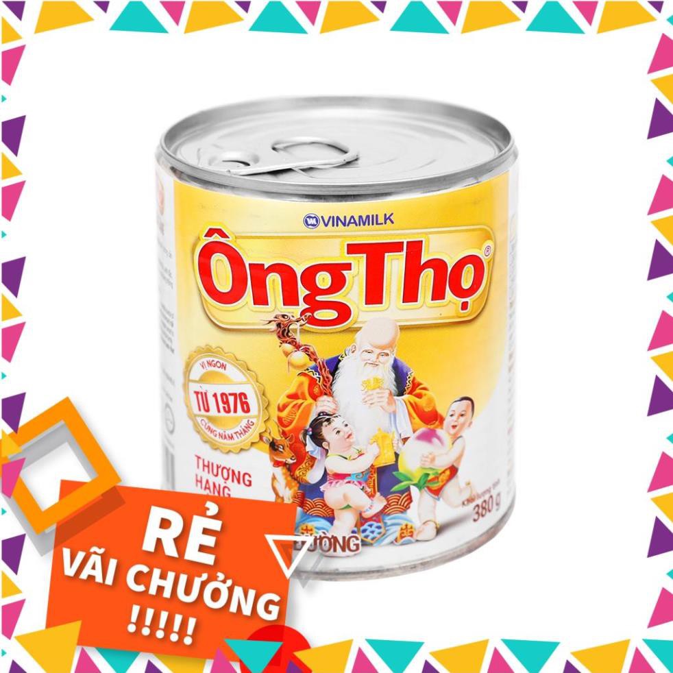 💖DATE MỚI💖 Sữa đặc có đường Ông Thọ trắng nhãn vàng lon 380g