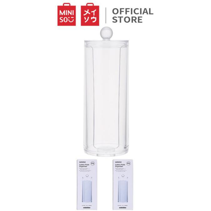 (Hàng Mới Về) Hộp Nhựa Trong Suốt Đựng Bông Tẩy Trang Miniso