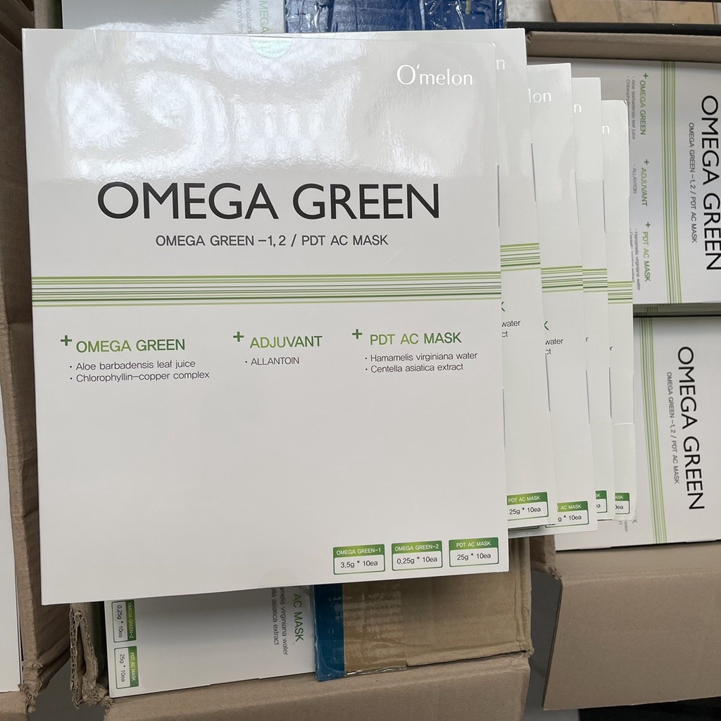 Lẻ 1 liệu trình giảm mụn Omega Green tại nhà spa HÀn Quốc hàng Omelon kết hợp với vòm ánh sáng