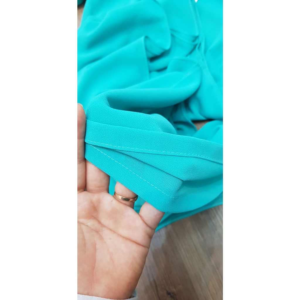 Áo Dài Truyền Thống Chifon 4 tà Màu Xanh Ngọc- Ao Dài Min | BigBuy360 - bigbuy360.vn