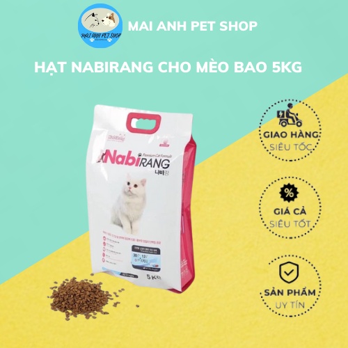Thức ăn hỗn hợp hoàn chỉnh cho mèo Nabirang 5kg