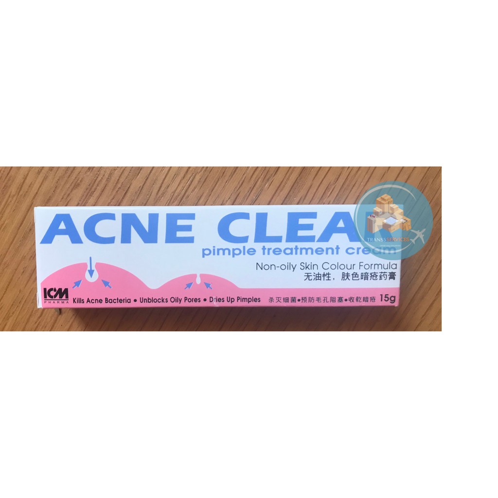 [CHÍNH HÃNG] Kem Acne Clear Pimple Treatment Cream 15g (Singapore)