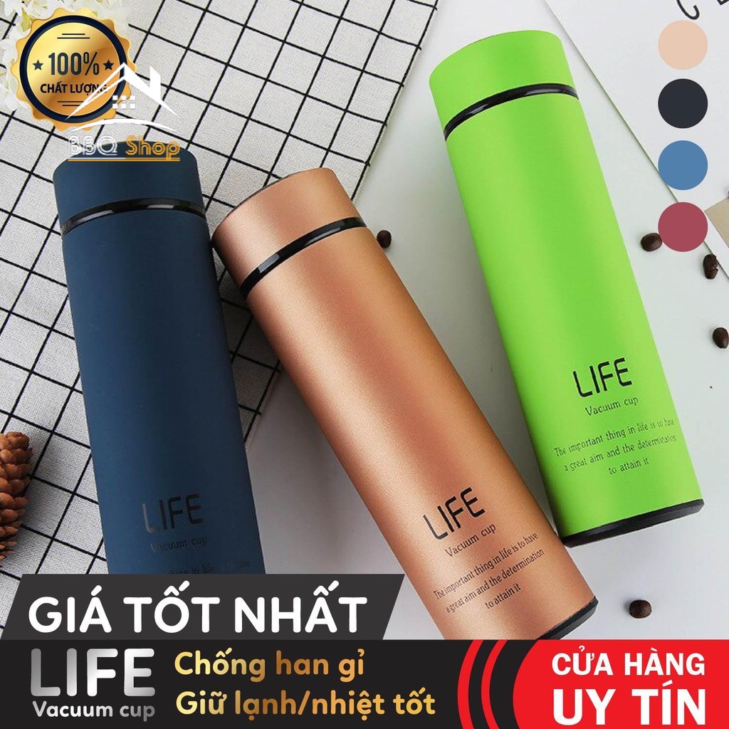 [RẺ VÔ ĐỊCH] Bình giữ nhiệt LIFE inox 304 cao cấp sang trọng (nhiều màu)