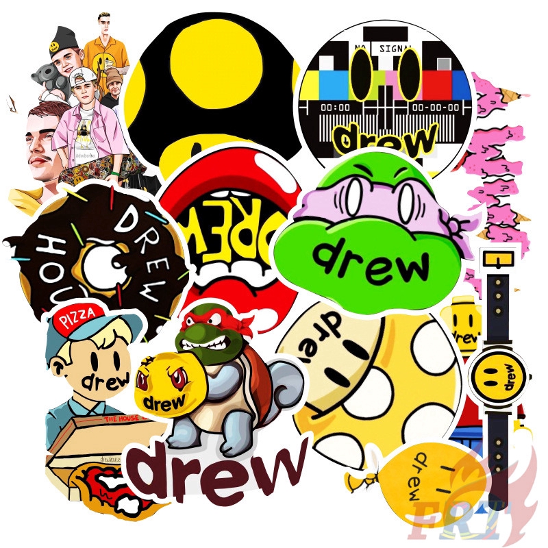 ❉ Drew House - Justin Bieber Fashion Brand Series 03 Stickers ❉ 50Pcs/Set Waterproof DIY Decals Doodle Stickers