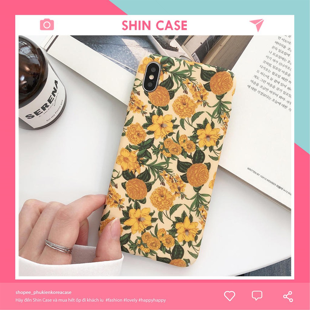 Ốp lưng iphone - Ốp iphone Hoa vàng Vintage 5/5s/6/6plus/6s/6splus/7/7plus/8/8plus/x/xr/xs/11/12/pro/max/plus/promax | BigBuy360 - bigbuy360.vn