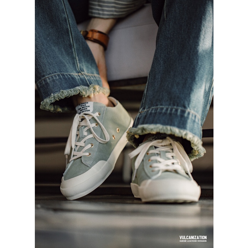 Giày thể thao MADEN da lộn cổ thấp thời trang cho nam