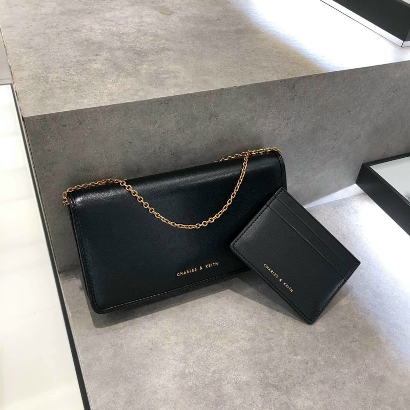 Túi kèm ví da lì size 18cm có kèm hộp