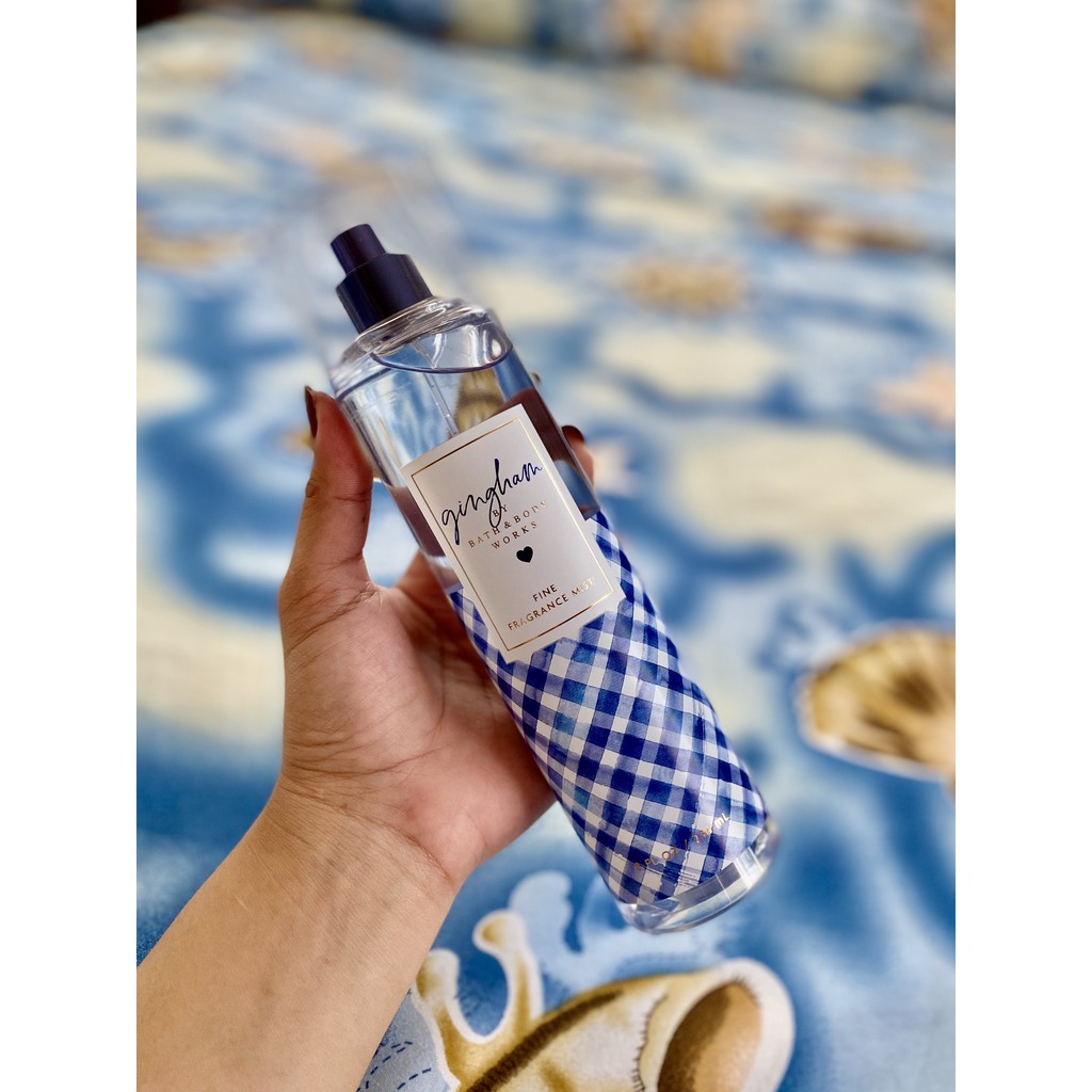 🍁BOM🍁 Xịt thơm Có nhũ Bath and Body Works -  GINGHAM (30ml-50ml-100ml) | Thế Giới Skin Care