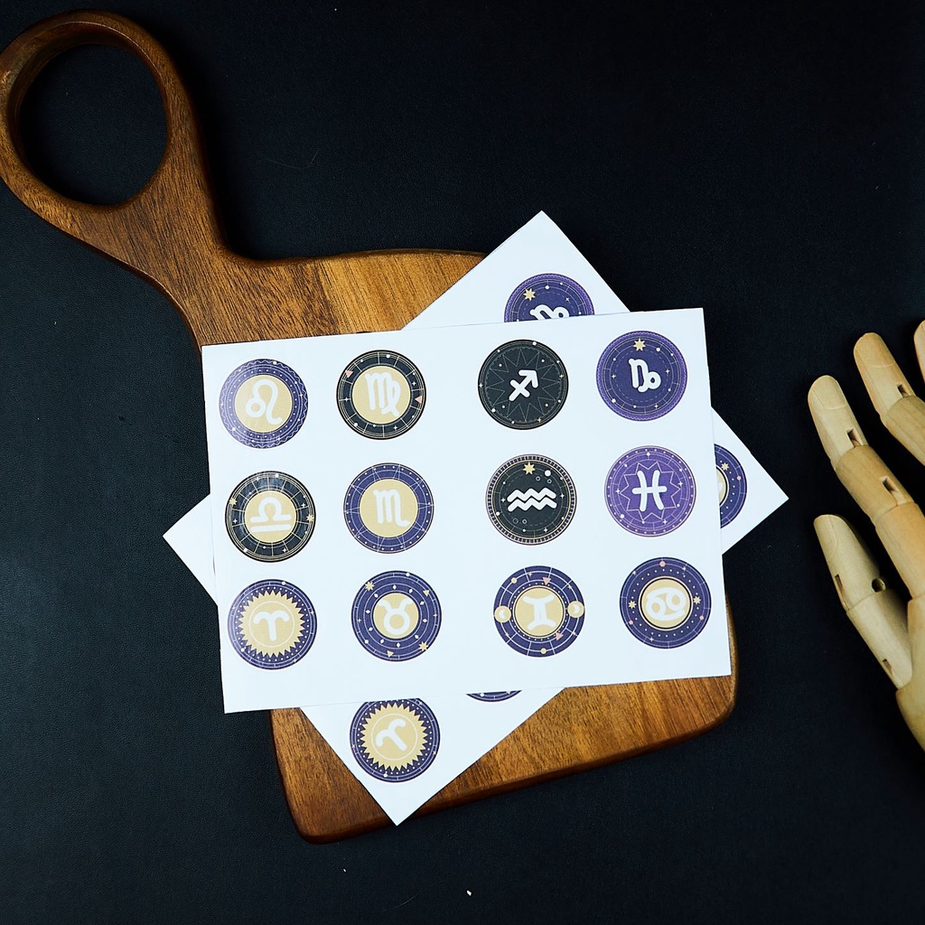 Sticker Handmade Cung Hoàng Đạo Trang Trí Bullet Journal - Top Loader - Journalholic