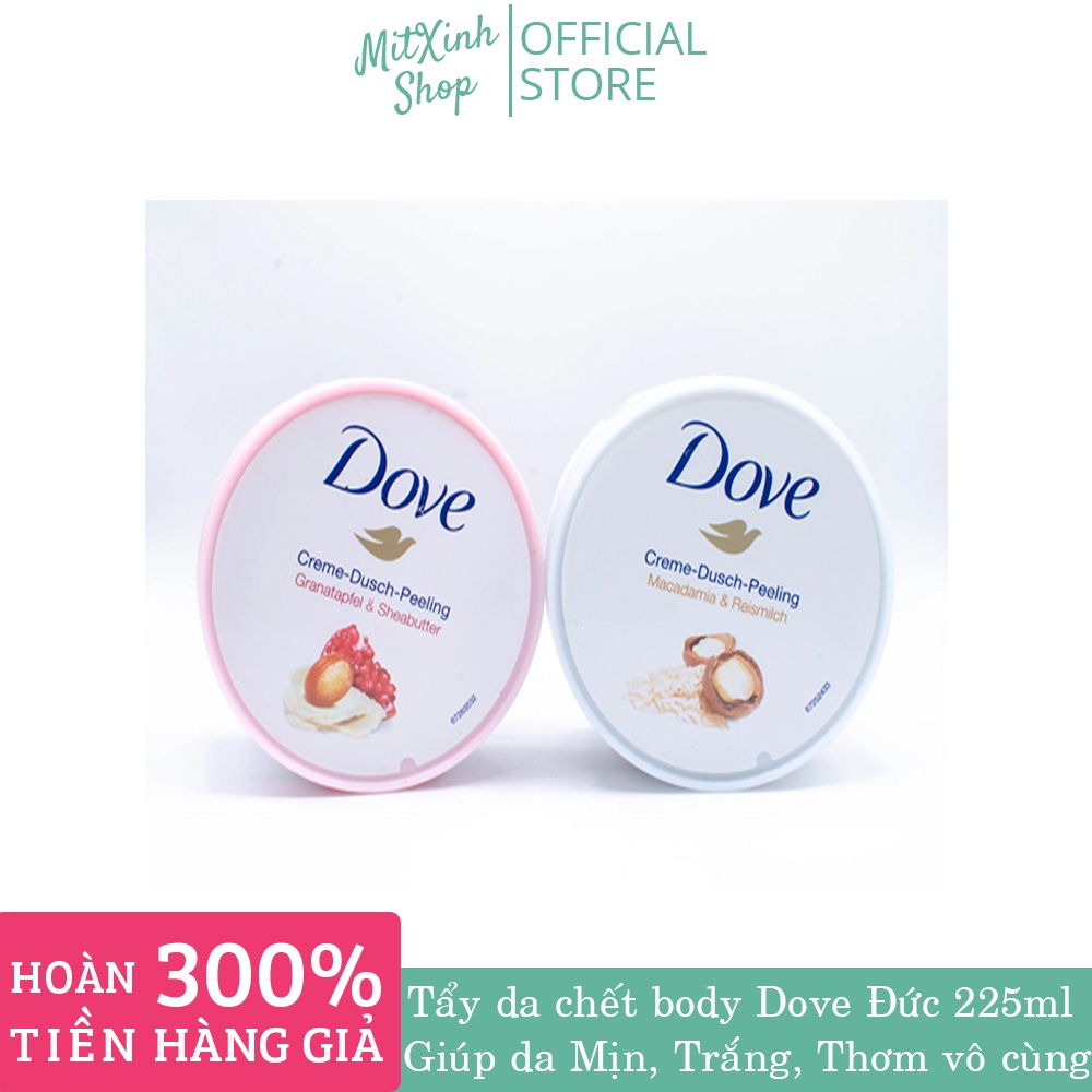 [Bill Đức] Dove Tẩy Da Chết Siêu Hot Mùi Lựu và Macca Hũ 225ml