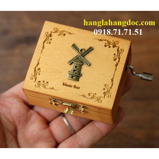 Hộp nhạc quay tay - music box bằng gỗ độc lạ