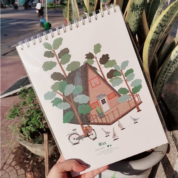 Sổ Vẽ, Sổ vẽ Phác Thảo, Sketch Book, Sổ vẽ ký họa phong cách Nhật Bản A4