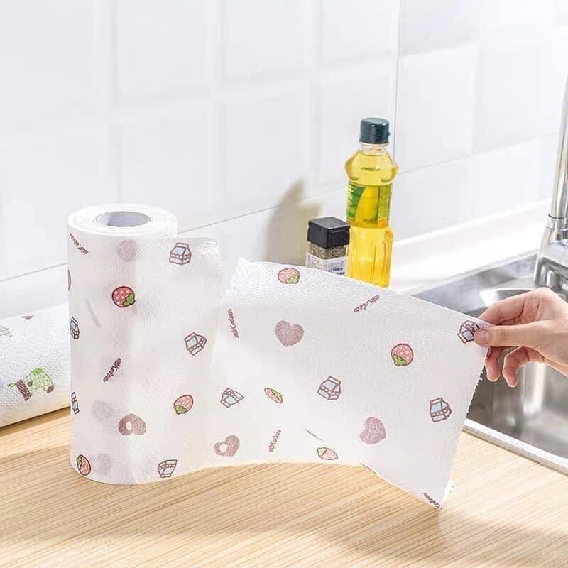 CUỘN GIẤY LAU ĐA NĂNG IN HÌNH HỌA TIẾT 220 TỜ SIÊU DAI