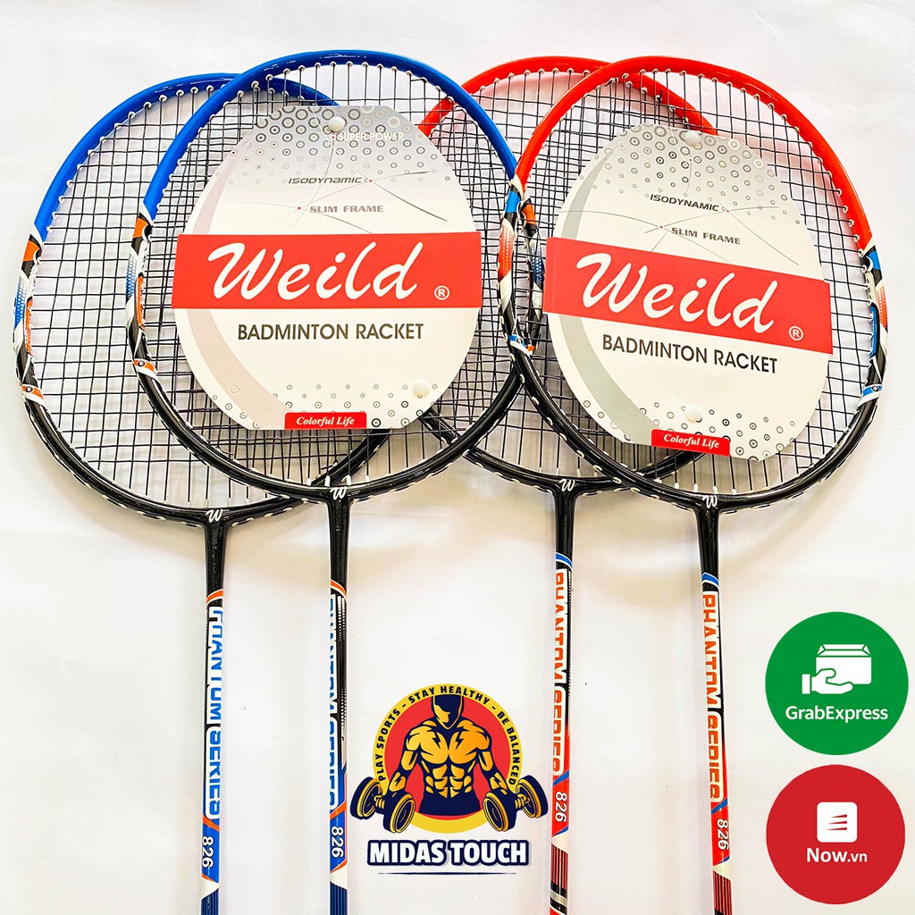 Cặp 2 cây vợt cầu lông Weild siêu đẹp siêu rẻ giá học sinh tặng 2 trái cầu lông hải yến bạc