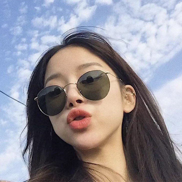 Kính mát gọng tròn thời trang cổ điển sành điệu cho nam và nữ