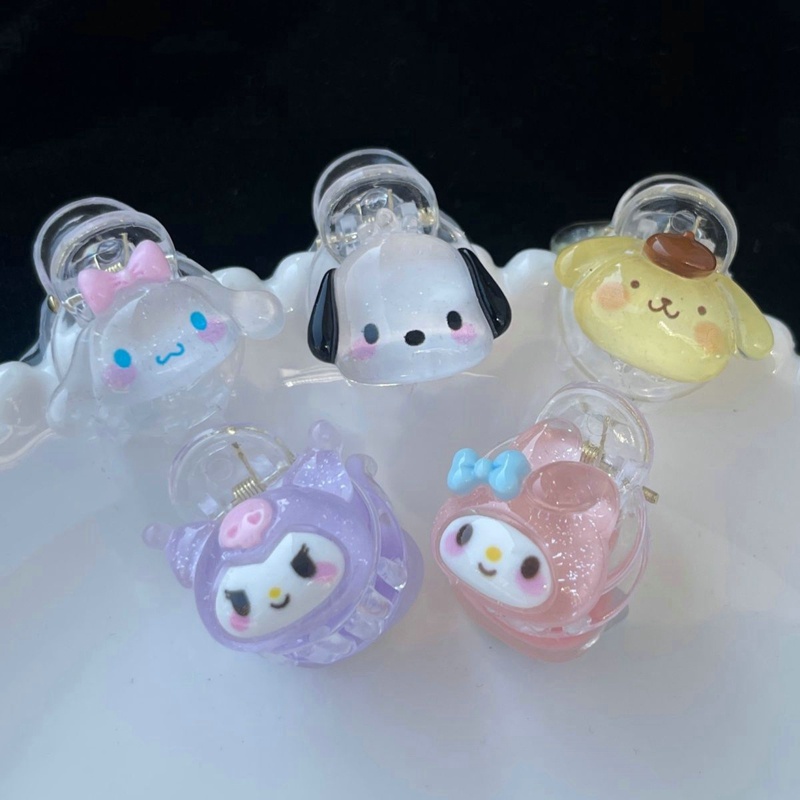 SANRIO Kẹp Tóc Càng Cua Mini Bằng Acrylic In Họa Tiết Hoạt Hình Dễ Thương Thời Trang Mùa Hè Cho