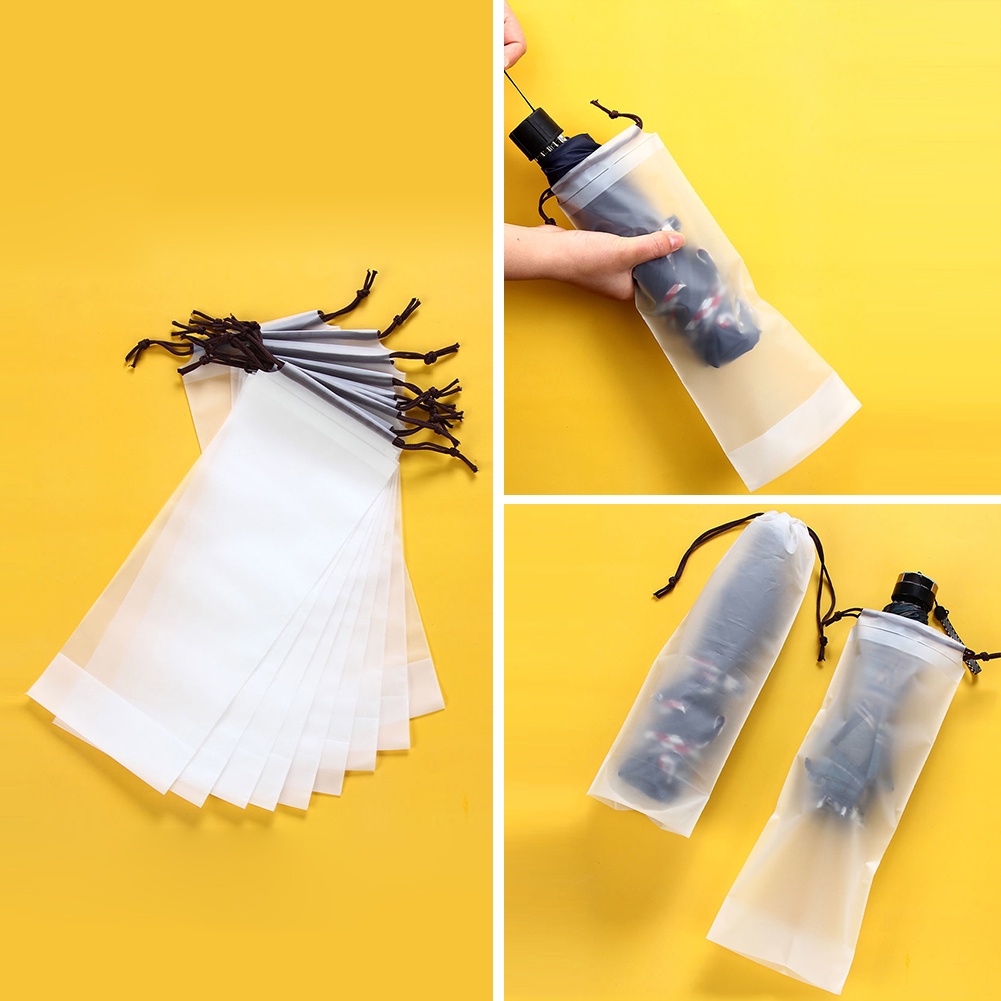 Túi Nhựa Dây Rút Đựng Dù Chống Nước Thiết Kế Trong Suốt Tiện Lợi Dễ Sử Dụng