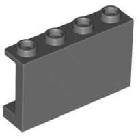 Gạch Lego Tấm vách, tấm pa nô 1 x 4 x 2 / Lego Part 14718: Panel 1 x 4 x 2 with Side Supports - Hollow Studs
