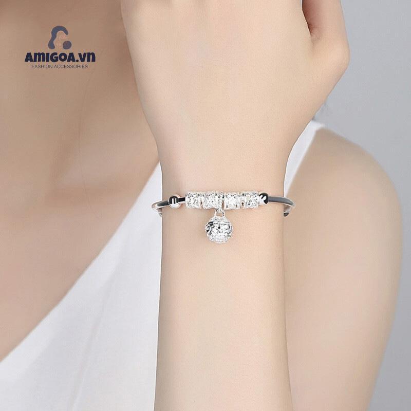 ✨✨Vòng tay bạc nữ S925 kèm chuông thanh lịch