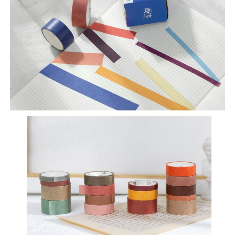 Hộp 8 Cuộn Washi Tape Trang Trí Sổ