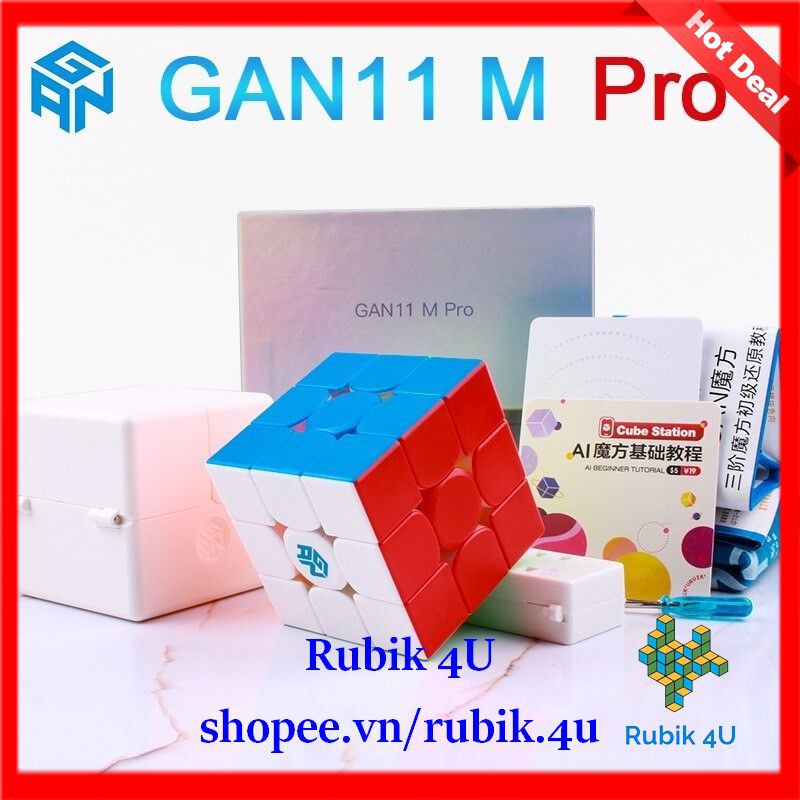 Rubik 3x3x3 GAN 11 M Pro Khối Rubic Lập Phương 3 Tầng Cao Cấp