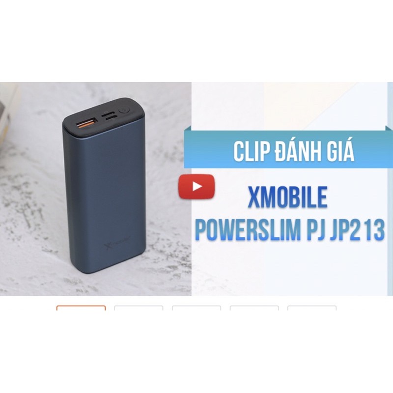 Pin sạc dự phòng Polymer 10.000mAh Type C PD QC3.0 Xmobile PowerSlim PJ JP213