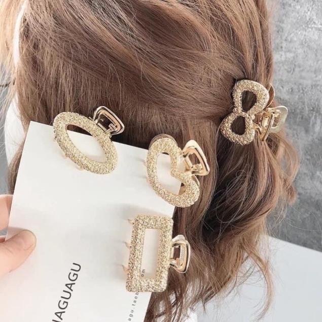 [Giá sỉ] Set 5 Kẹp Tóc Nhũ Phong Cách Hàn Quốc Sang Chảnh
