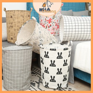 Giỏ vải đựng đồ đa năng, sọt vải đựng quần áo, đồ chơi chống thấm nước, có thể gấp gọn