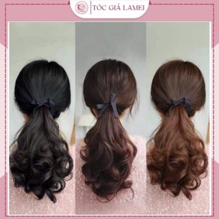 Tóc Giả Nữ Buộc💖𝑭𝑹𝑬𝑬𝑺𝑯𝑰𝑷💖Tóc Giả Cột Xoăn 28cm Sang Chảnh