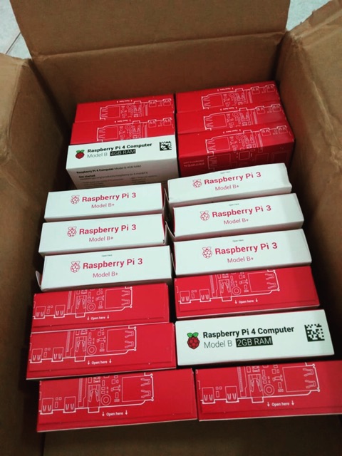 Raspberry Pi 4 B + Nguồn, Ram 8Gb/4Gb/2Gb, Made in UK, phiên bản mới nhất