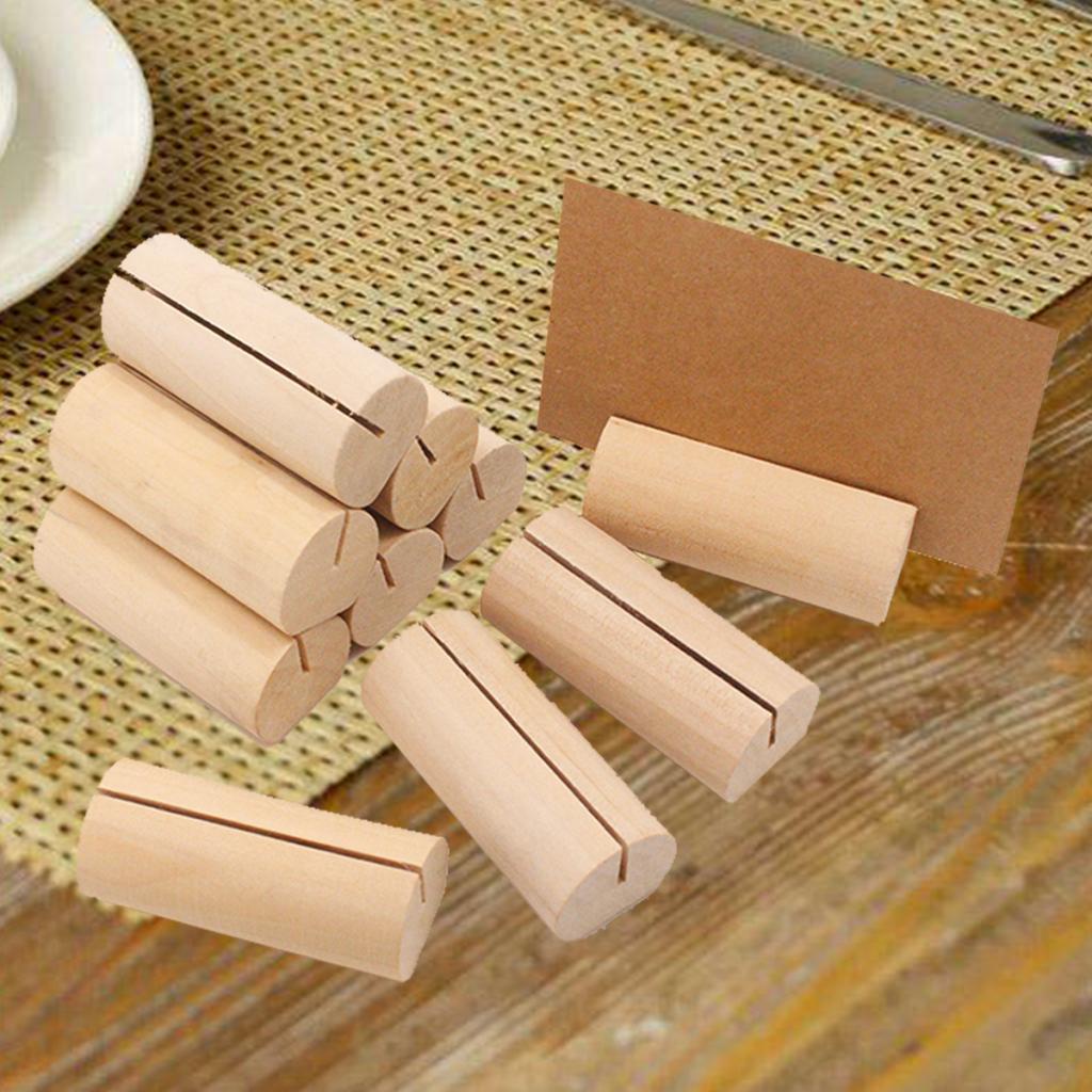 Bộ 10 Đế Gỗ Kẹp Ảnh, Giấy Nhớ Giá Đỡ