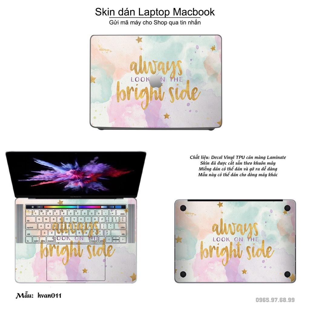 Skin dán Macbook mẫu Hoa văn (đã cắt sẵn, inbox mã máy cho shop)