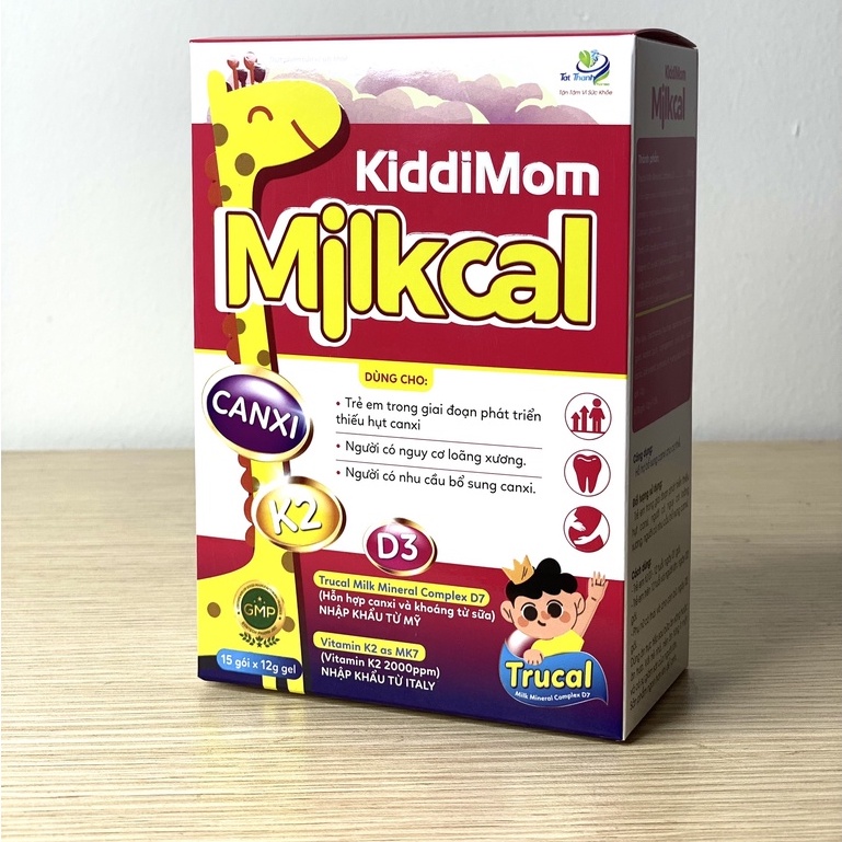 Thạch KiddiMom Milkcal Tất Thành Pharma 15 gói