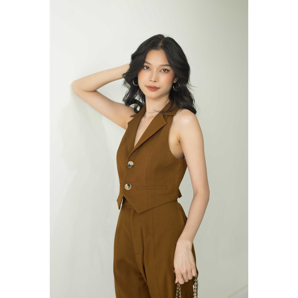 Áo vest gile nữ croptop - Moka top - GOÛT DE JUN
