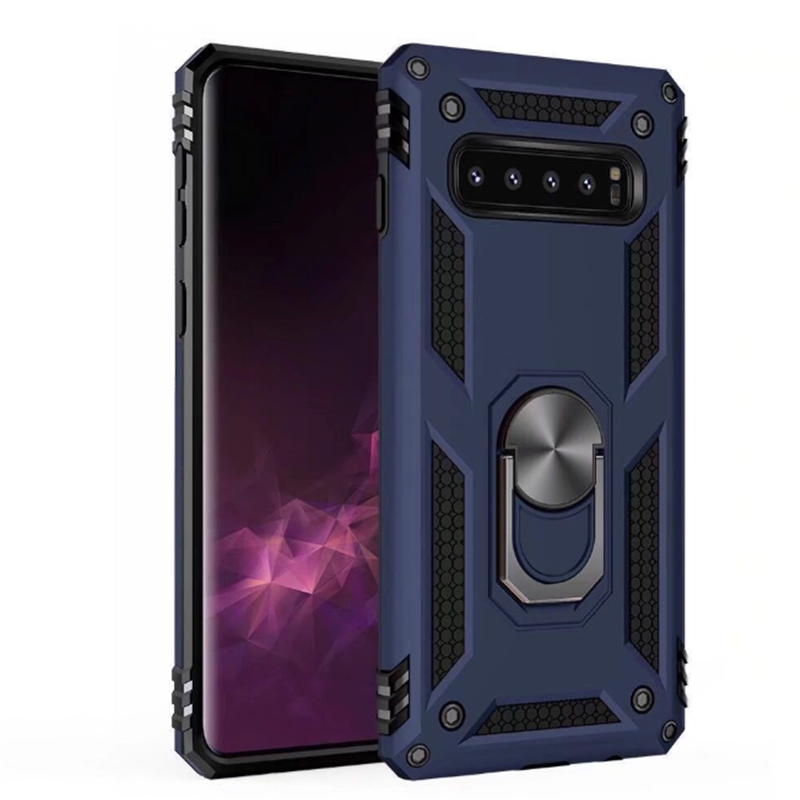 Ốp Lưng Có Khuyên Xỏ Ngón Tay Và Nam Châm Gắn Xe Ô Tô Cho Samsung Galaxy S8 S9 S10 5g S10E Plus