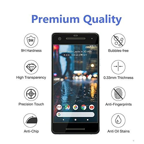 Kính Cường Lực Full Màn 4D Cho Google Pixel 2 - Đen