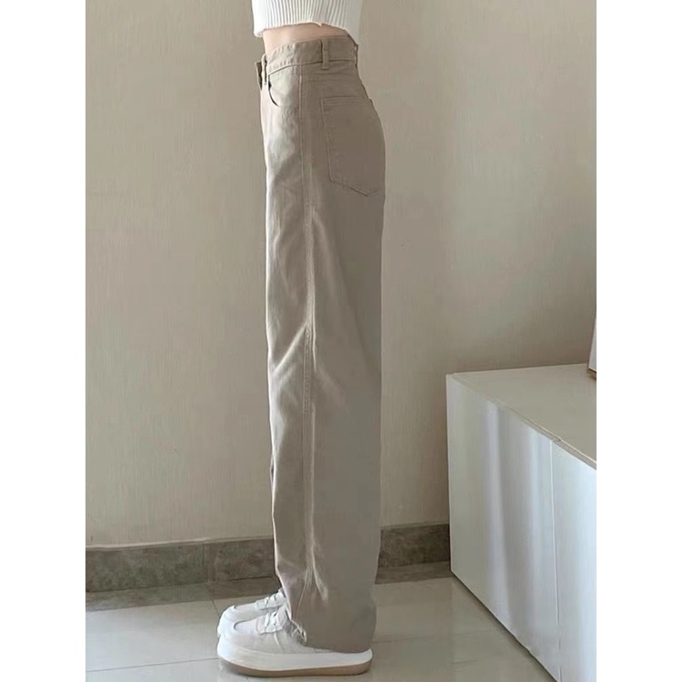 Quần Jean Nữ Lưng Cao Ống Rộng Hợp Thời Trang