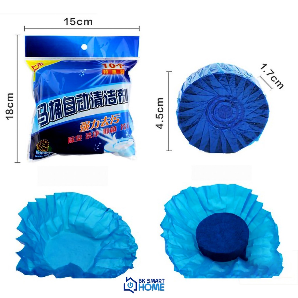 Combo 10 viên xả bồn cầu giúp khử mùi khử khuẩn bồn cầu toilet - Viên thả toilet diệt khuẩn khử mùi hiệu quả