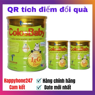 [QR tích điểm] Combo 3 Hộp Sữa Non Colosbaby IQ Gold Số 1+ 800g bổ sung DHA