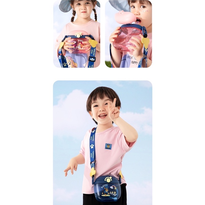 Bình Nước Có Ống Hút Tiện Dụng Cho Bé Mẫu Giáo