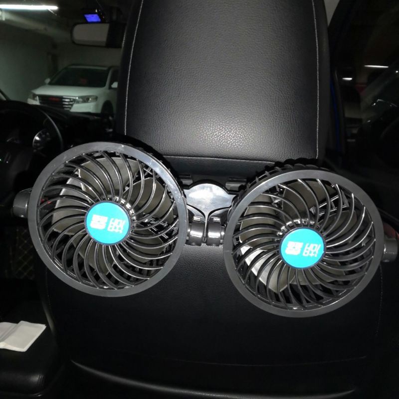 Quạt Hai Đầu Xoay 360 Độ Cho Xe Sedan SUV RV / Tàu Thuyền