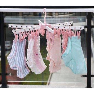 Set giàn phơi 6 nhánh dạng móc kẹp phơi đồ cho em bé tiện dụng mẫu mới nhất