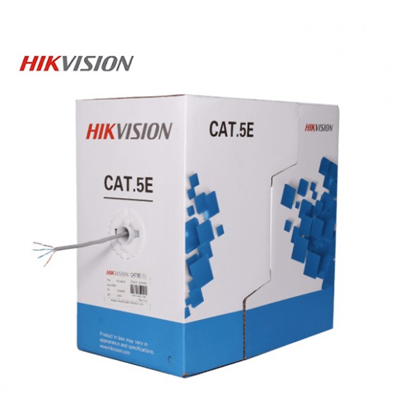 Dây Mạng Hikvision Cat5E DS-1LN5E-E/E Lõi Đồng Nguyên Chất Cuộn 305M-Cuộn Dây mạng LbLink Cat6 CCA UTP 305M (Màu Trắng)